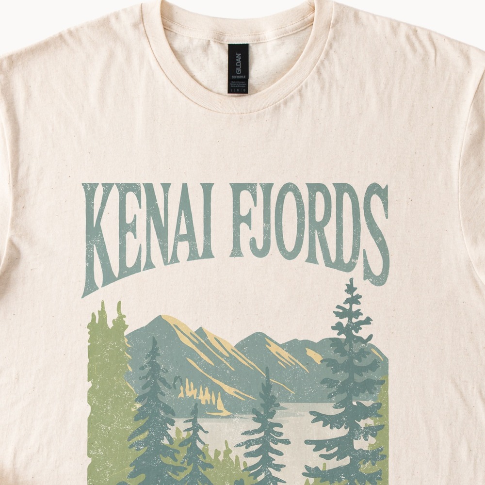 Coniferous Tree Art Vintage Style Boho Graphic Tee